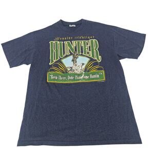 Vintage 90's Single Stitch Graphic Tee Hunter Genuine Antique Laid Back L 4053